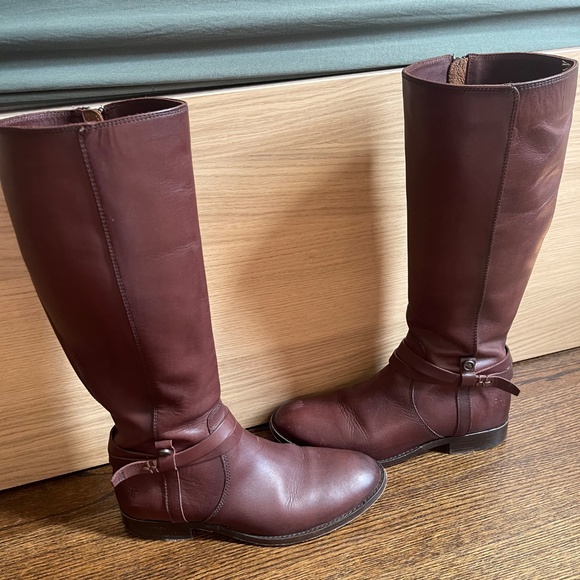 FRYE MELISSA BELTED TALL Boots size 7 - Picture 6 of 8